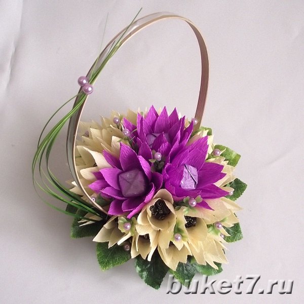 Как сделать цветы из конфет своими руками? - Buket7.ru