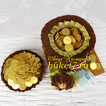 мешочек-шкатулка с деньгами 